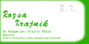 rozsa krajnik business card